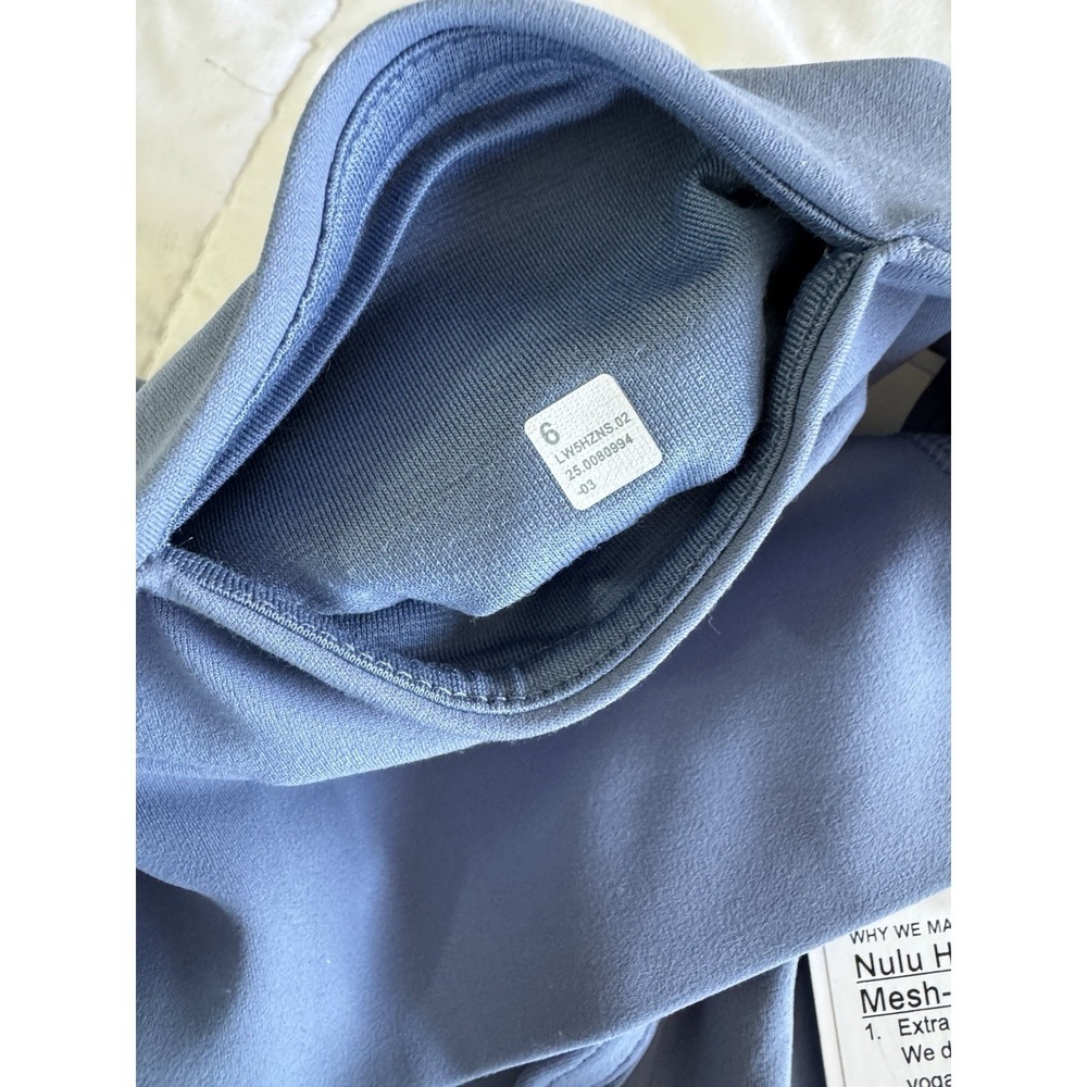 New Lululemon Nulu High-Rise Mesh-Panel Tight 25" Washed Denim Size 6 Blue - Picture 8 of 11
